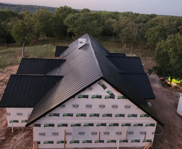 we added this nice snap lock metal roofing system on a brand new home in des moines iowa